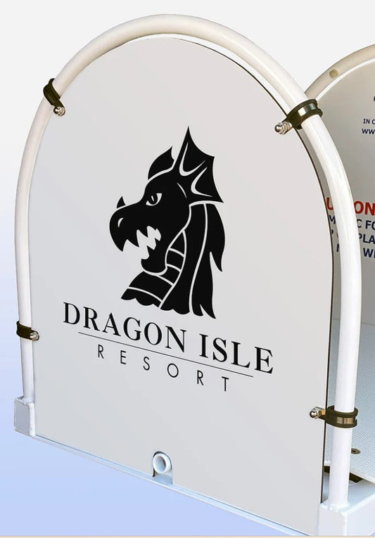 CUSTOM SIDE PANELS FEATURING YOUR RESORT LOGO